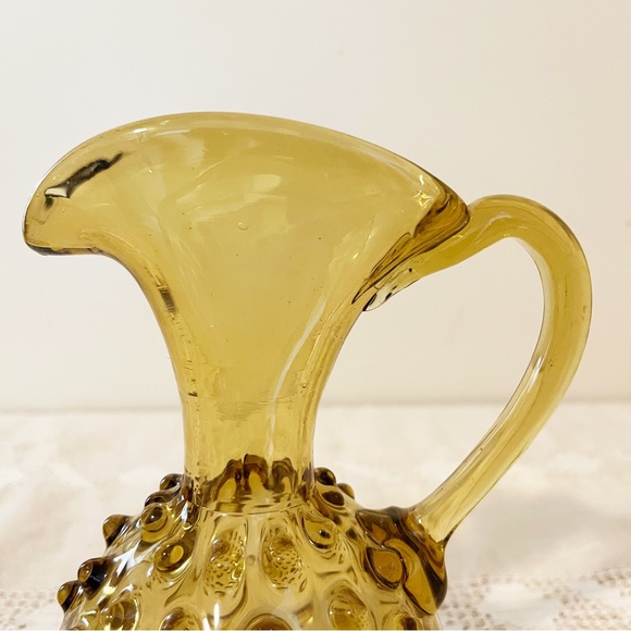VTG | Empoli | Italian Handblown Art Glass Hobnail Pitcher - Picture 7 of 13